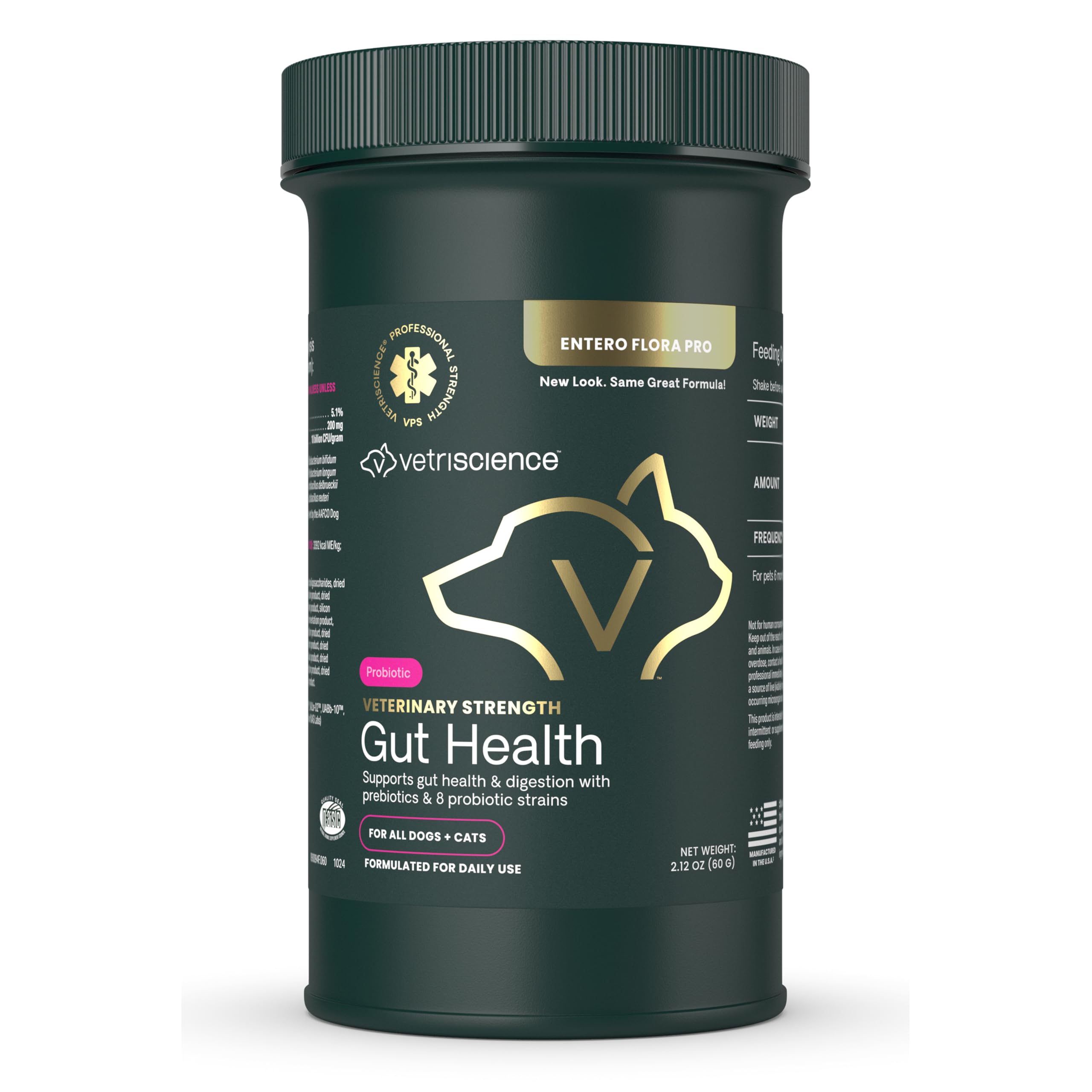 VETRISCIENCE Poudre santé digeste pour chiens et chats, dosage pratique.
