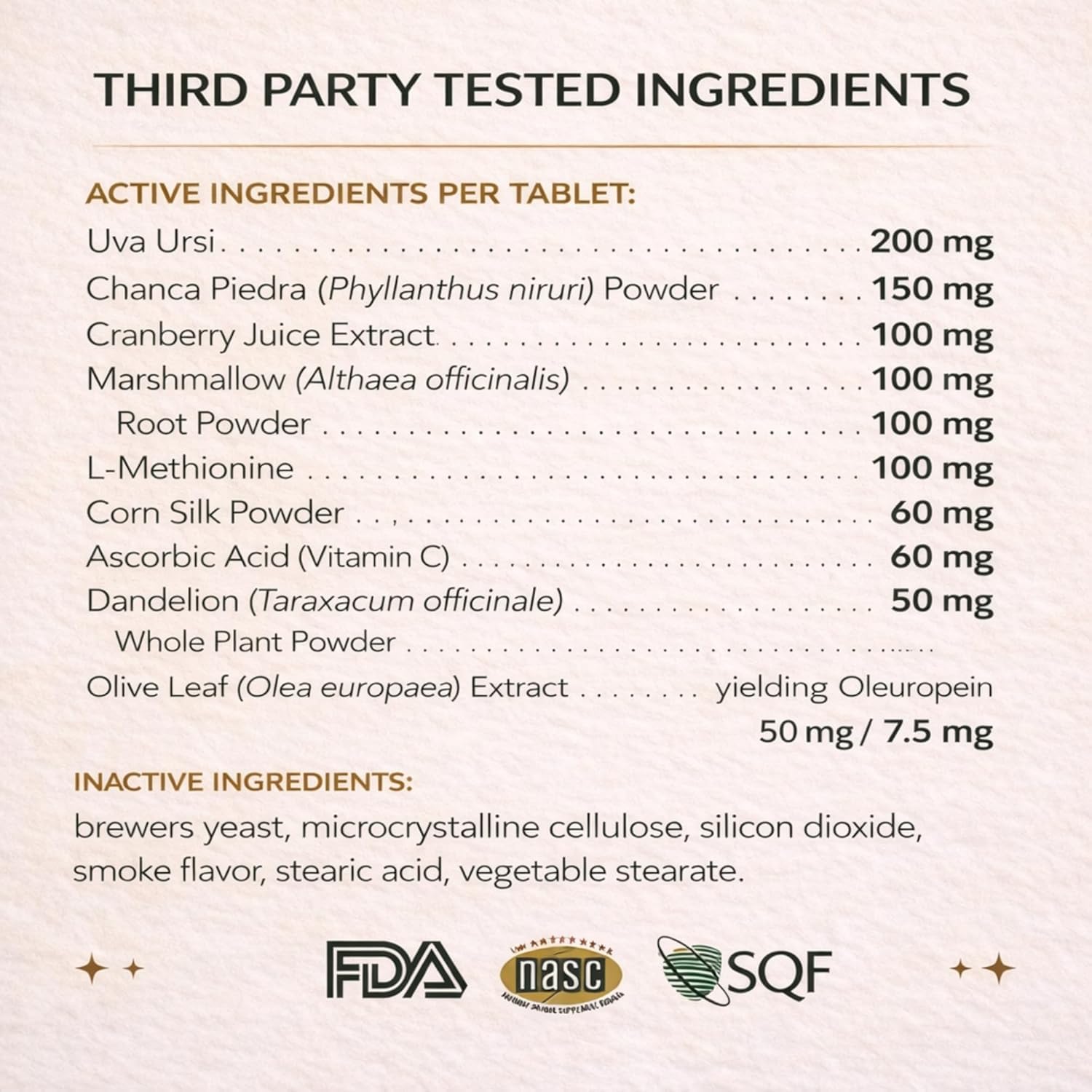 VETRISCIENCE UT Health – produit certifié NASC et conforme aux normes de sécurité.