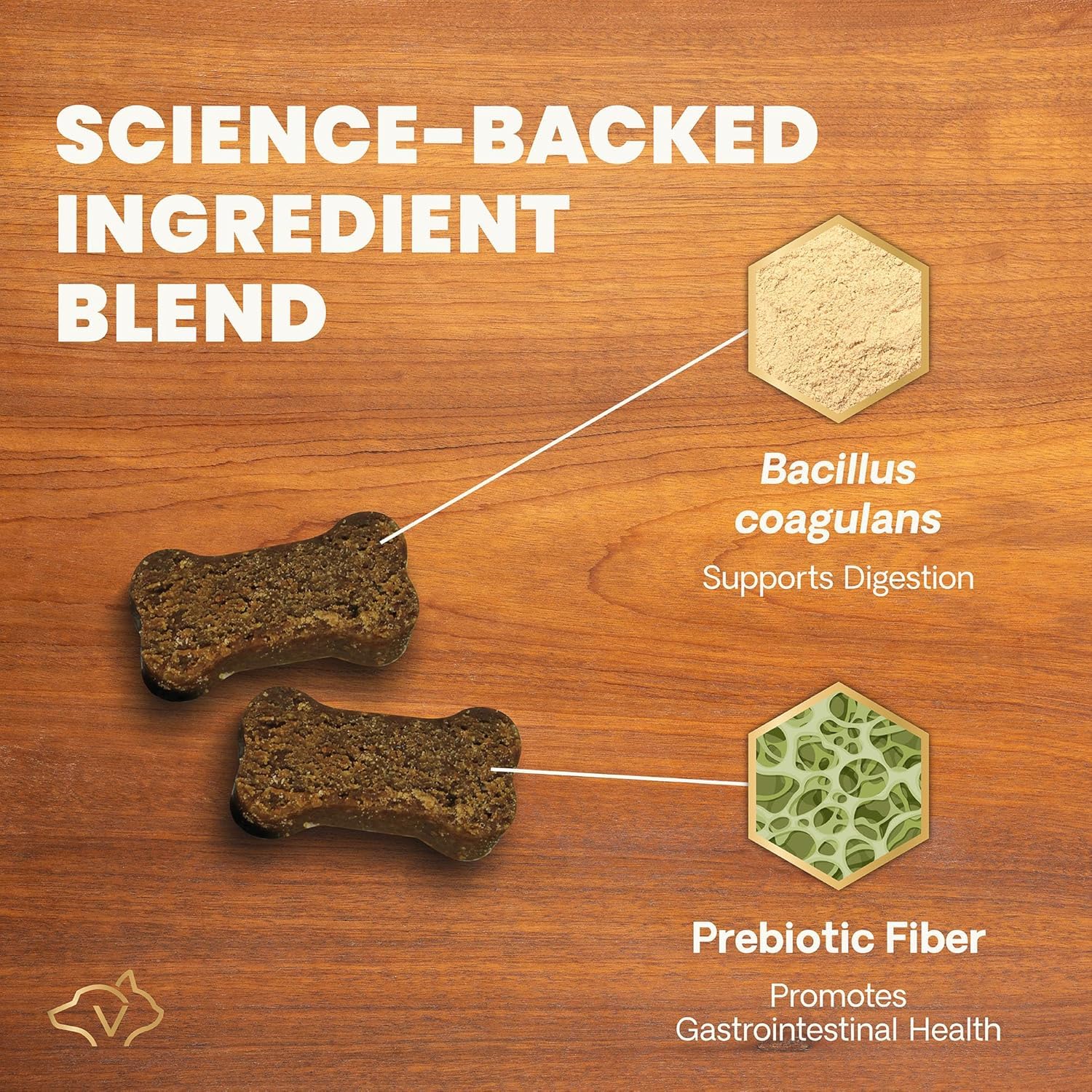 Friandise VetriScience Santé Intestinale texture croquante pour chien.