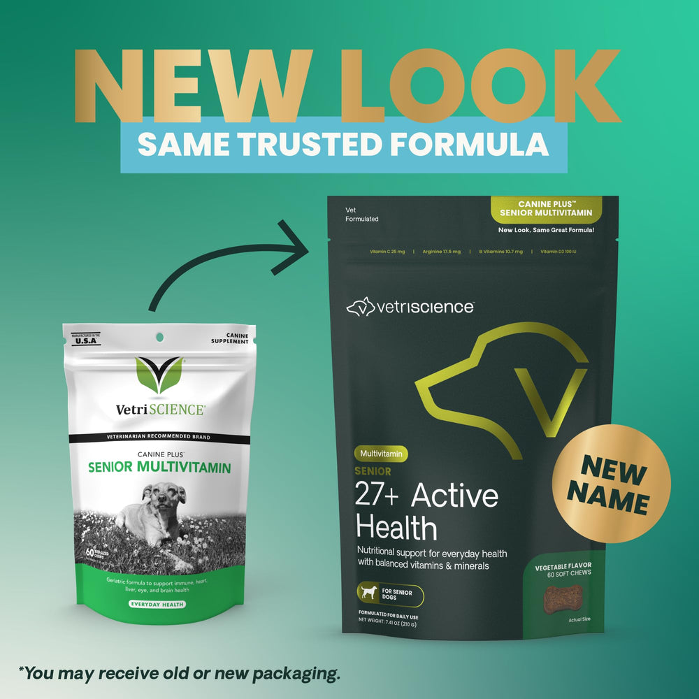 VetriScience Senior 27+ Active Health : friandises végétales appréciées par les chiens seniors