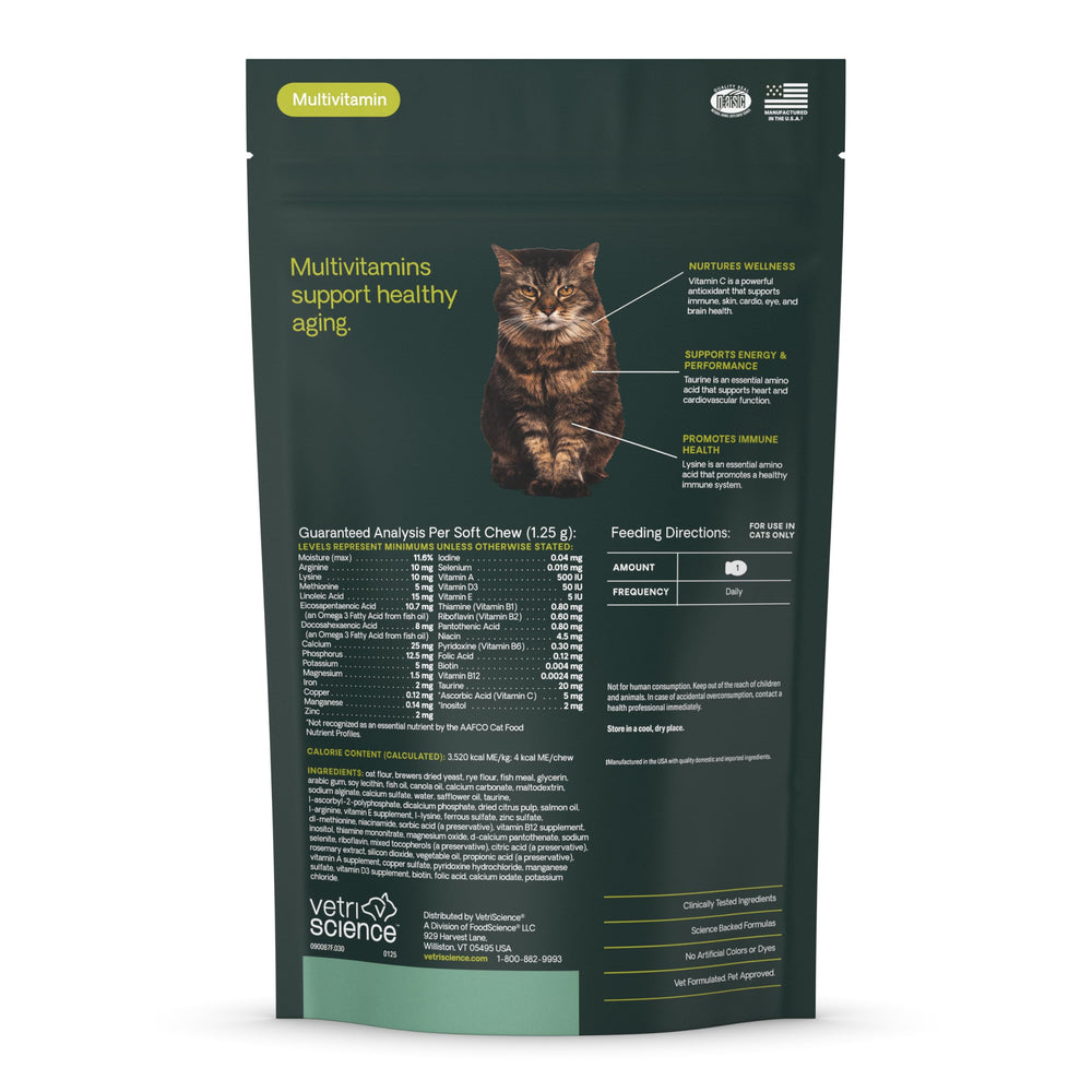 VetriScience Senior 27+ avec omega-3 et antioxydants pour cerveau et articulations.