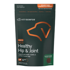 VetriScience Senior Hip Joint emballage pratique et appétence.