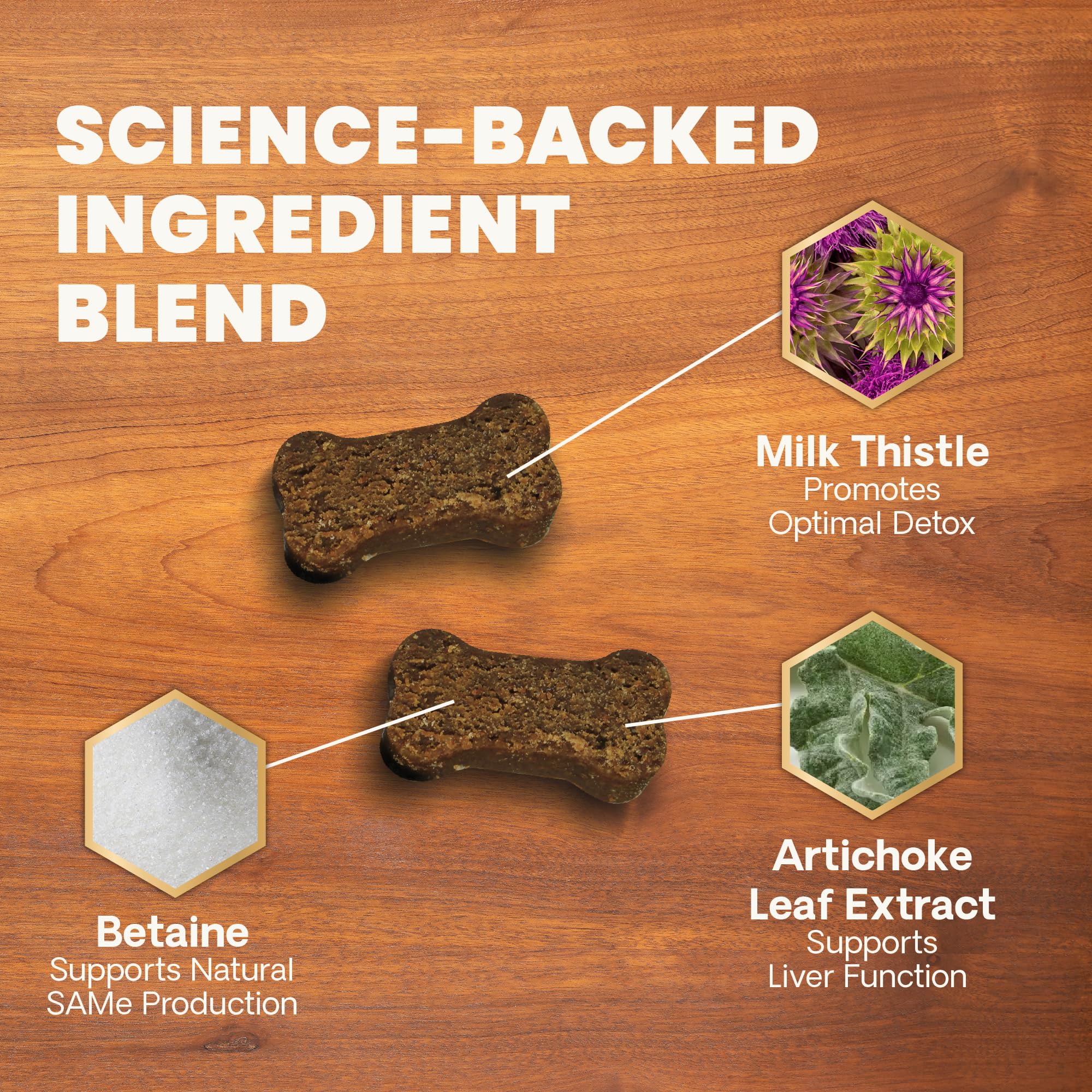 VETRISCIENCE Vitamines foie – friquettes fournissant antioxydants et protection hépatique.