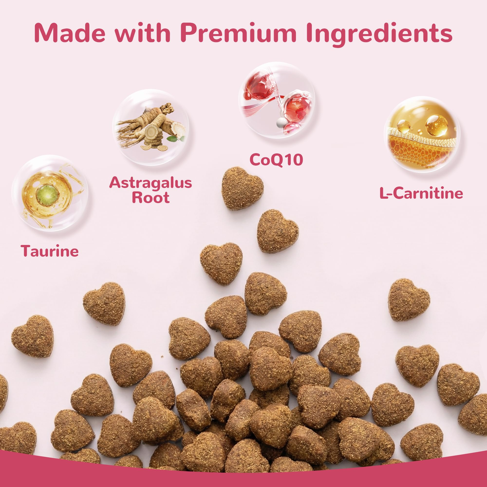 Vetriuntrix Coeur chien forme-coeur: bouchées en cœur pour un rituel quotidien.