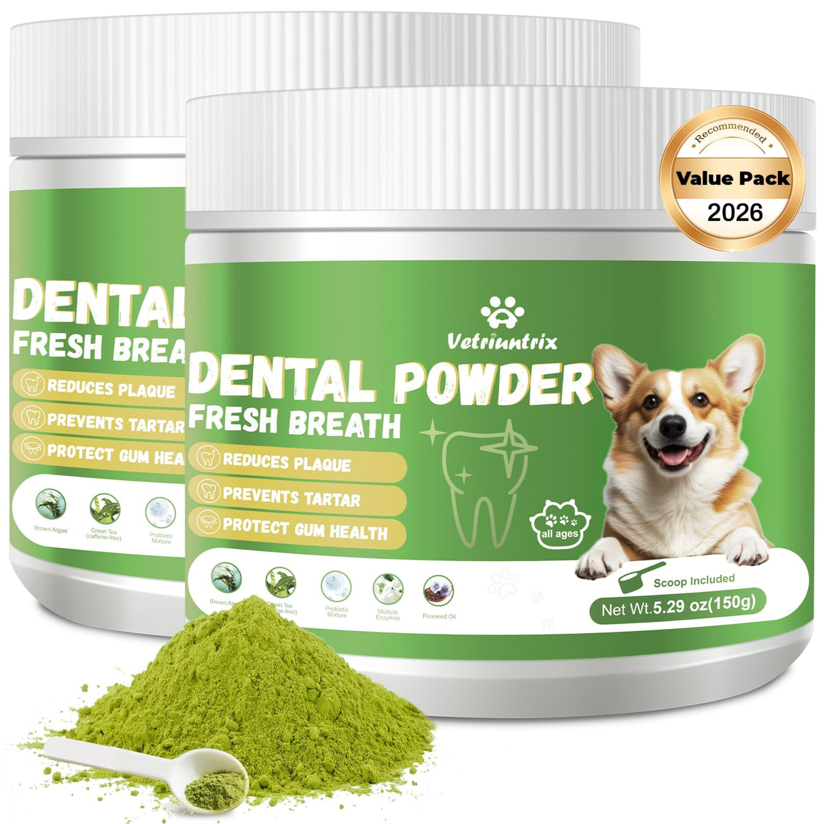 Vetriuntrix poudre dentaire chien nettoyage profond des dents