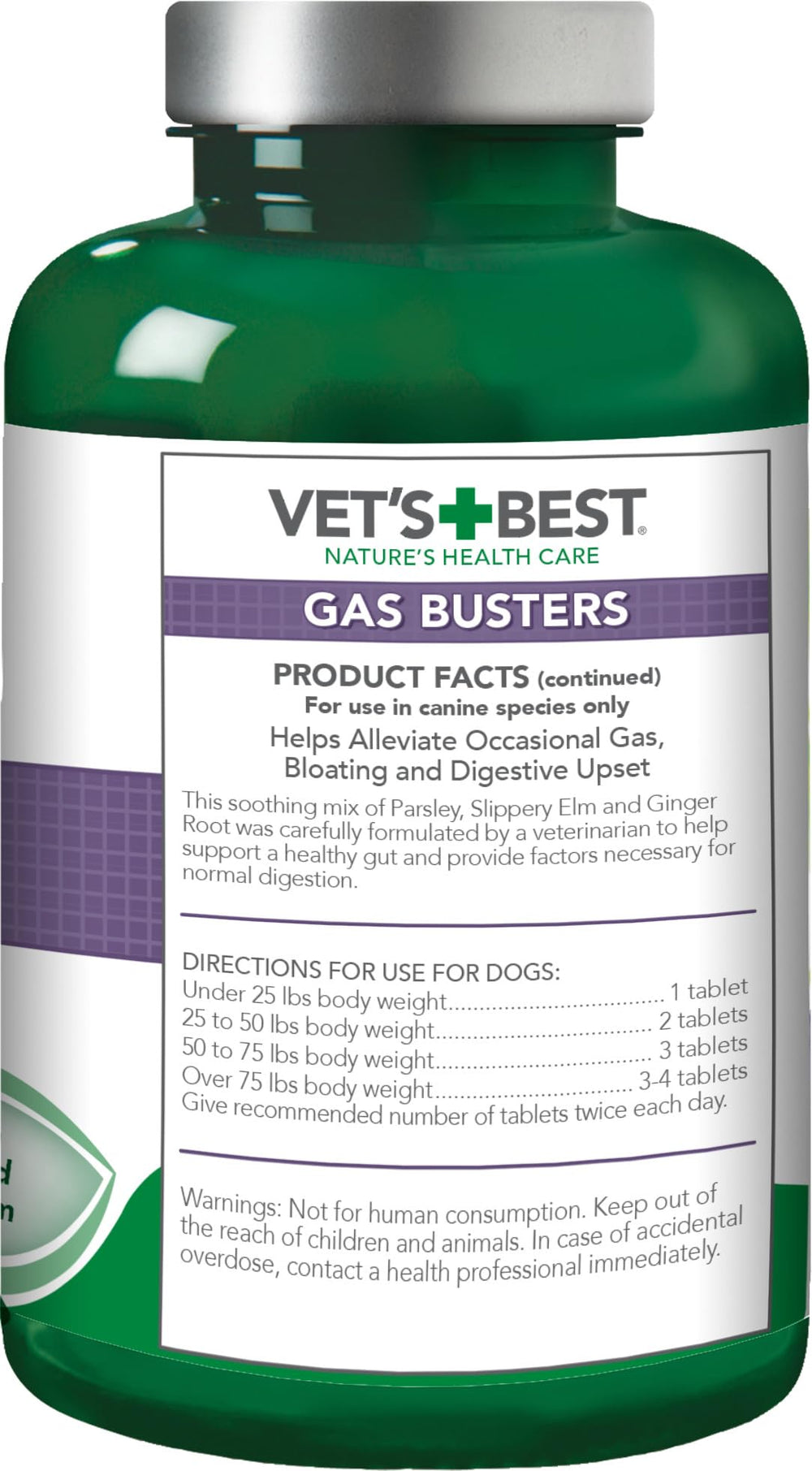 Vet's Best Gas Busters – fabriqué aux États-Unis, qualité garantie