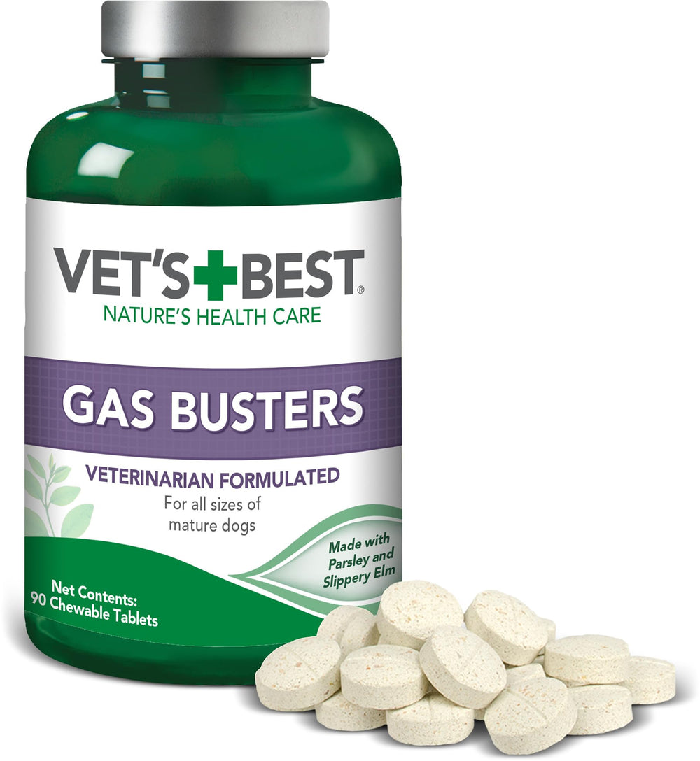 Vet's Best Gas Busters – utilisation quotidienne affichée