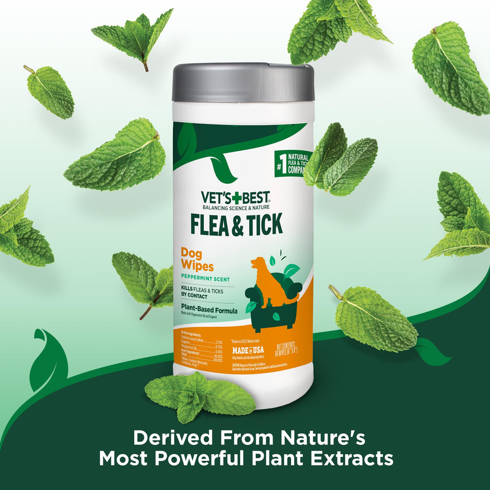 Vet's Best lingettes – action contre puces et moustiques