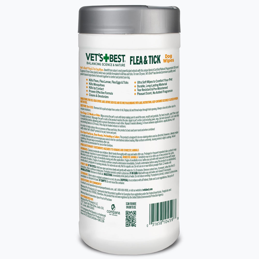 Vet's Best lingettes fabriquées aux États‑Unis – qualité domestique