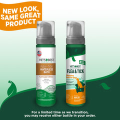 Vet's Best shampoo sec pour chien – massage dans le pelage pour une douceur ciblée.