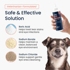 Lavage oculaire Vets Preferred pour chien, élimine débris et saleté.
