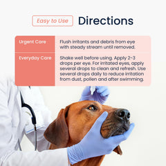 Soulagement allergie oculaire chien avec Vets Preferred, usage sûr.