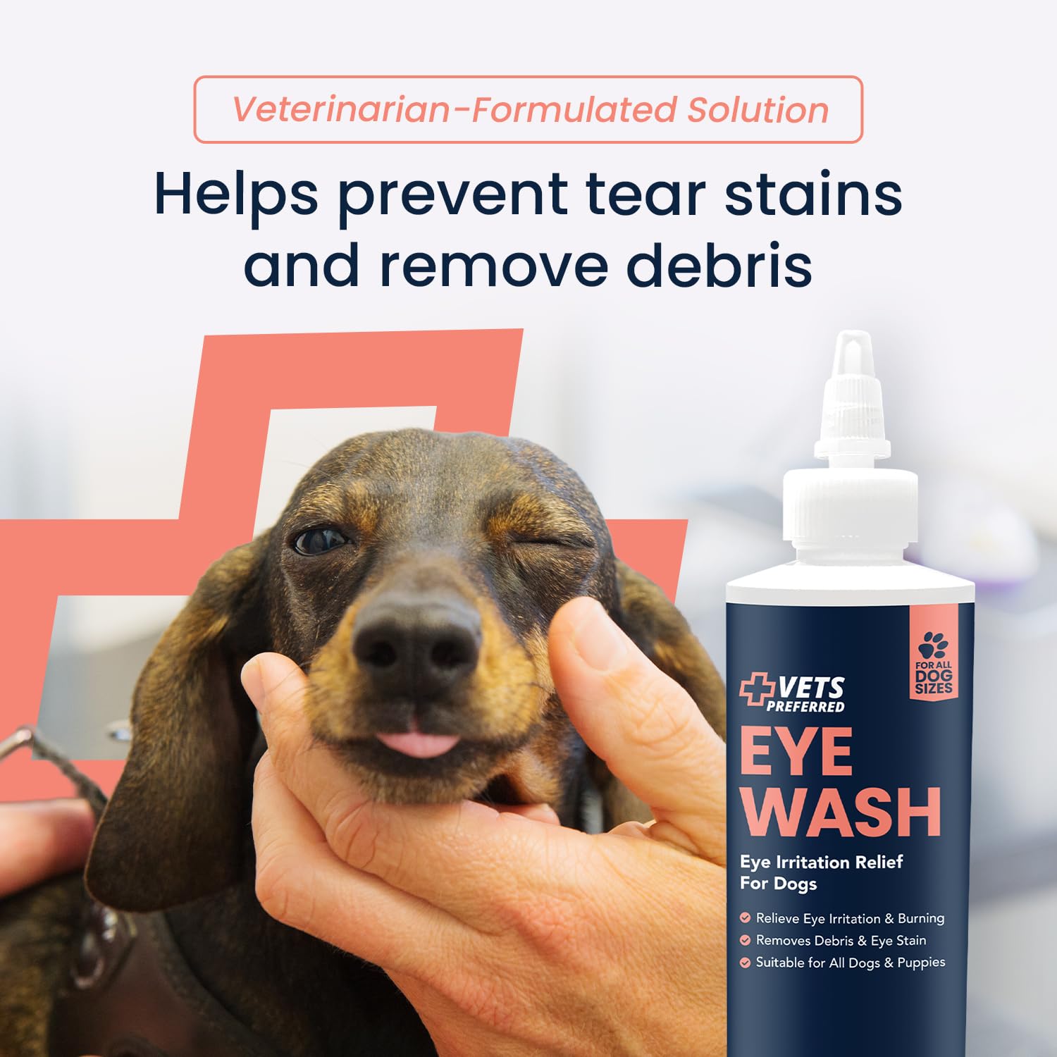 Taches larmes chien améliorées avec Vets Preferred.
