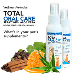 Bouteille VetSmart Formulas avec Aloe Vera : soin buccal naturel pour animaux