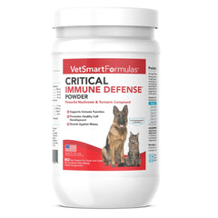 VetSmart Formulas bocal présentant le complément et son potentiel soutien immunitaire pour chiens et chats.
