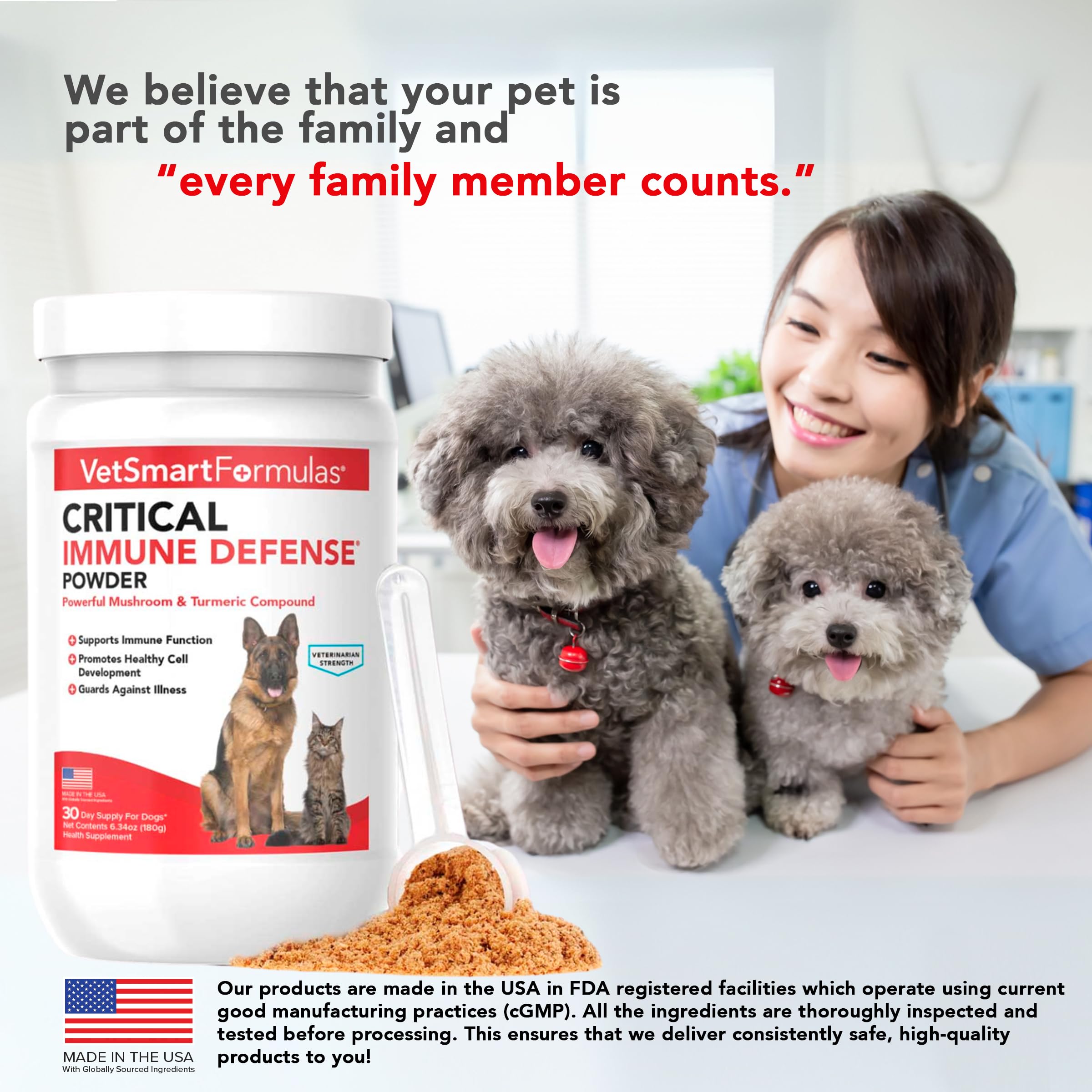 VetSmart Formulas – emballage 30 jours, format pratique pour animaux de compagnie.