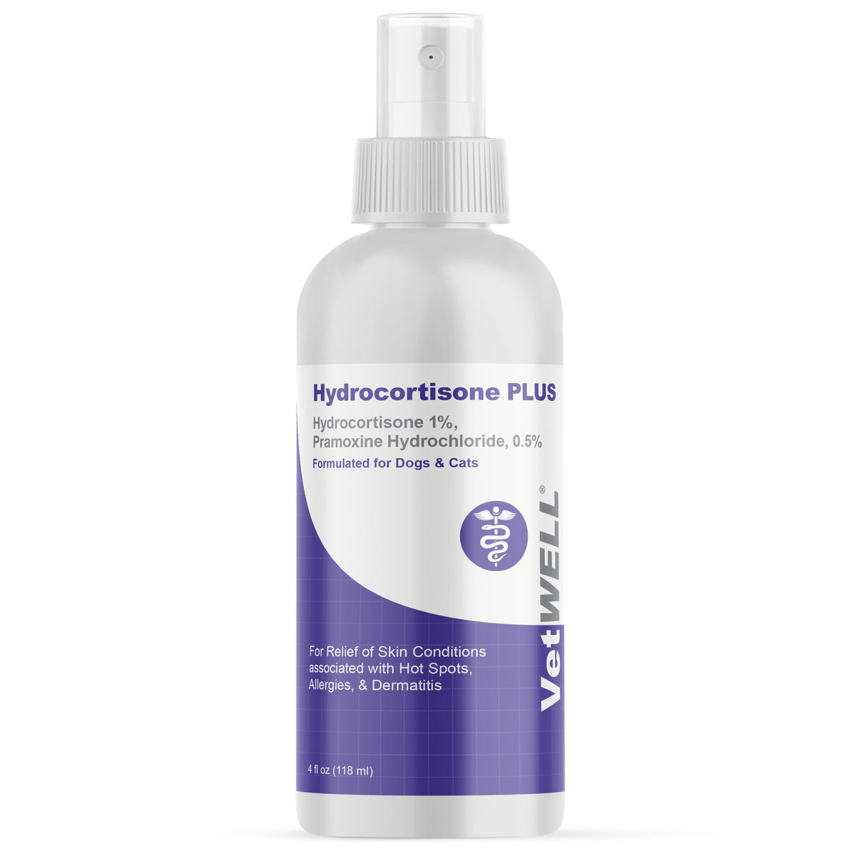 VetWELL Hydrocortisone Spray – bouteille 4 oz prête à l'emploi.