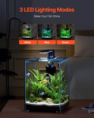 VEVOR aquarium carré avec filtration biologique pour eau stable