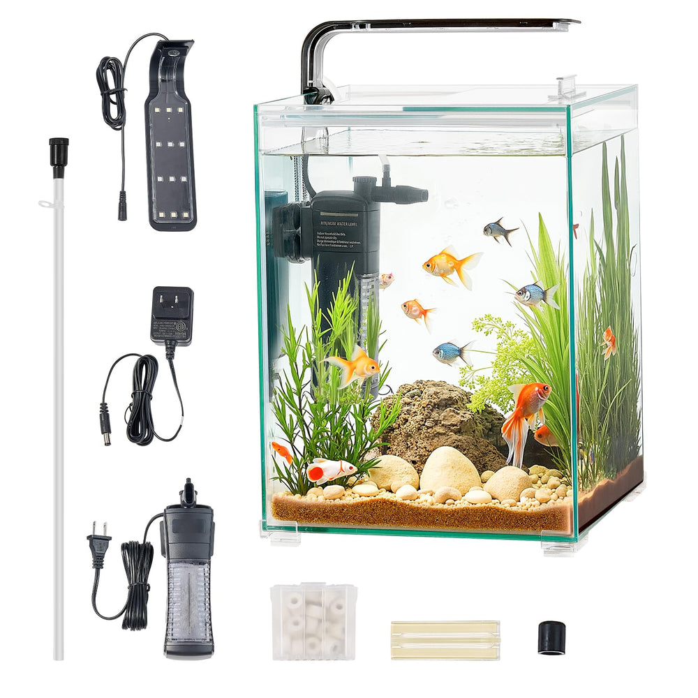 VEVOR aquarium carré usage domestique et bureau, compact et pratique