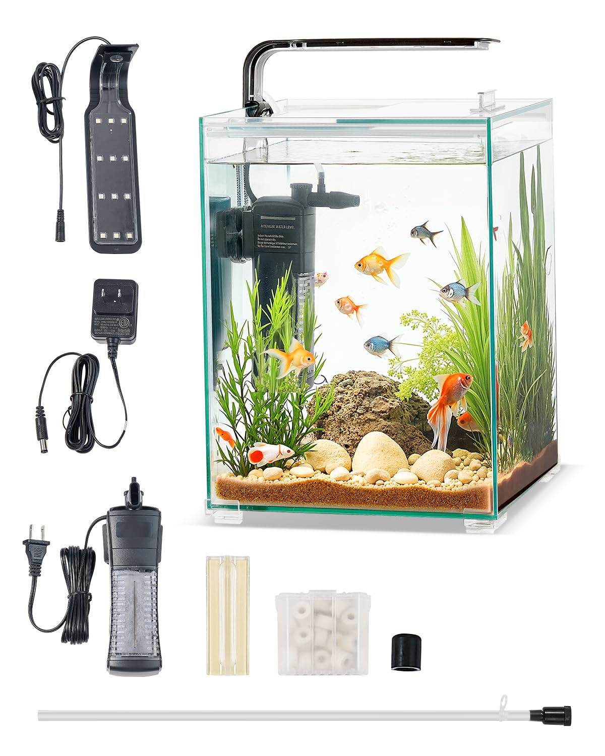 VEVOR aquarium carré en verre haute définition pour une vue claire