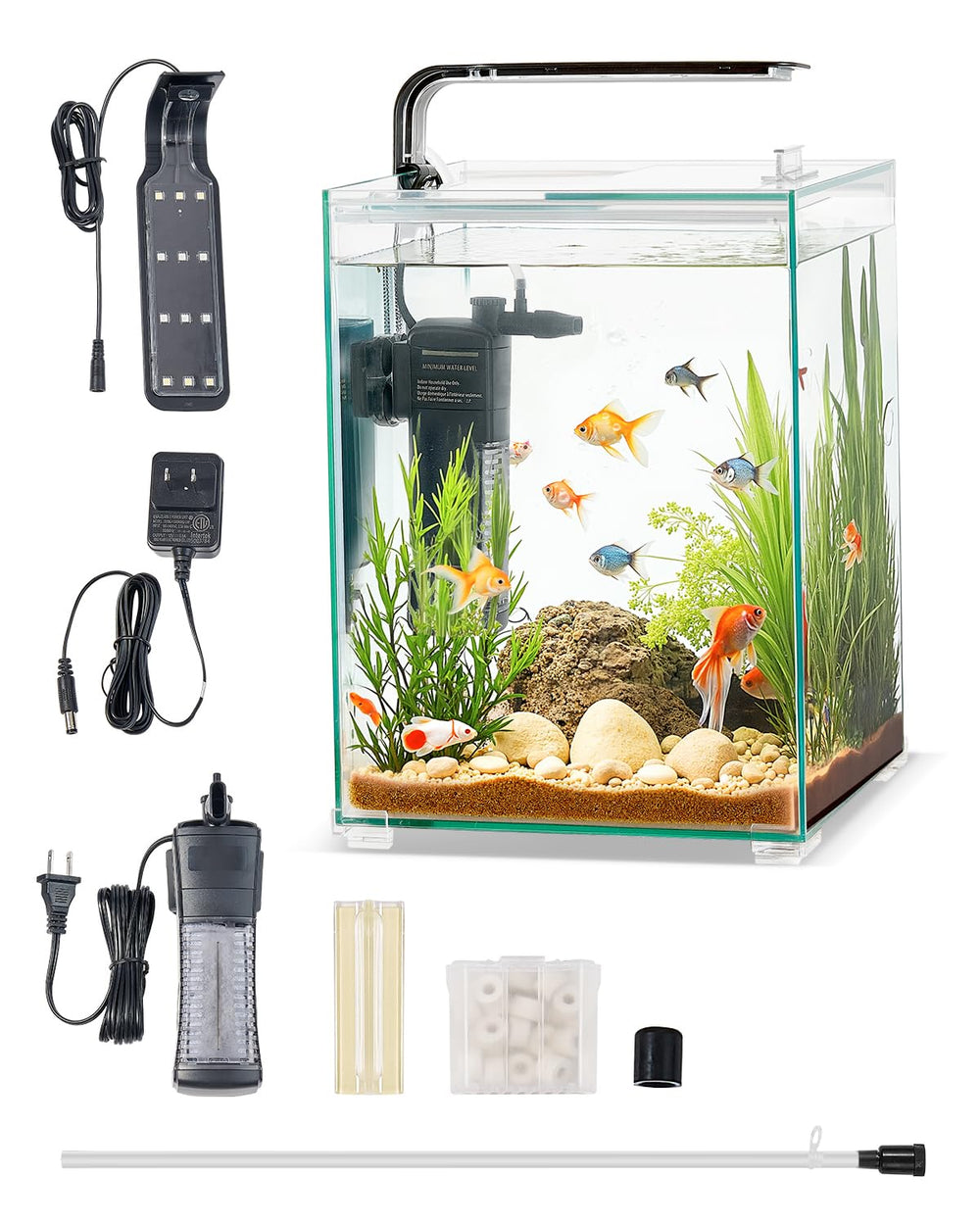 VEVOR aquarium carré en verre haute définition pour une vue claire