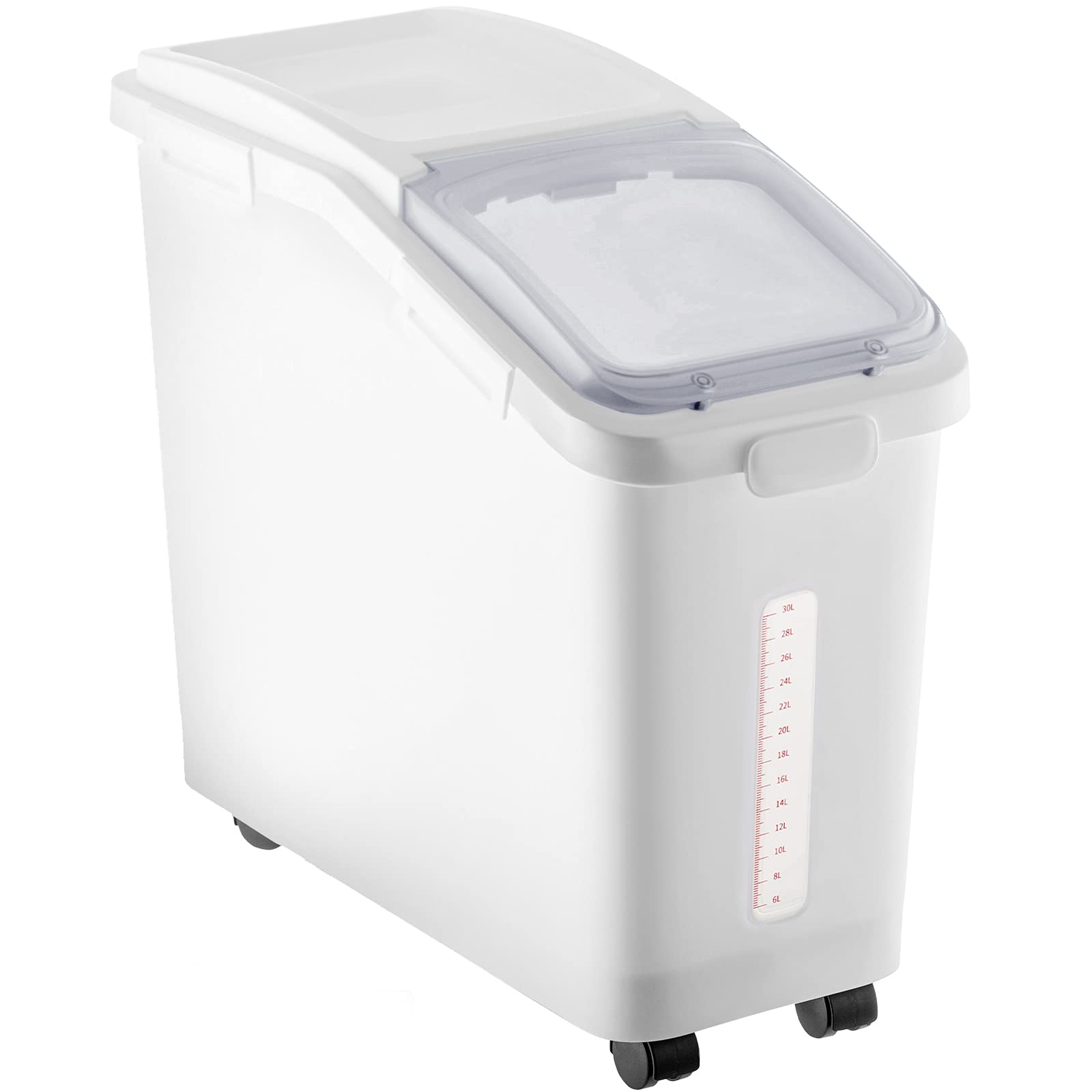 VEVOR bac à ingrédients avec fenêtre transparente et échelle pour vérifier le niveau.