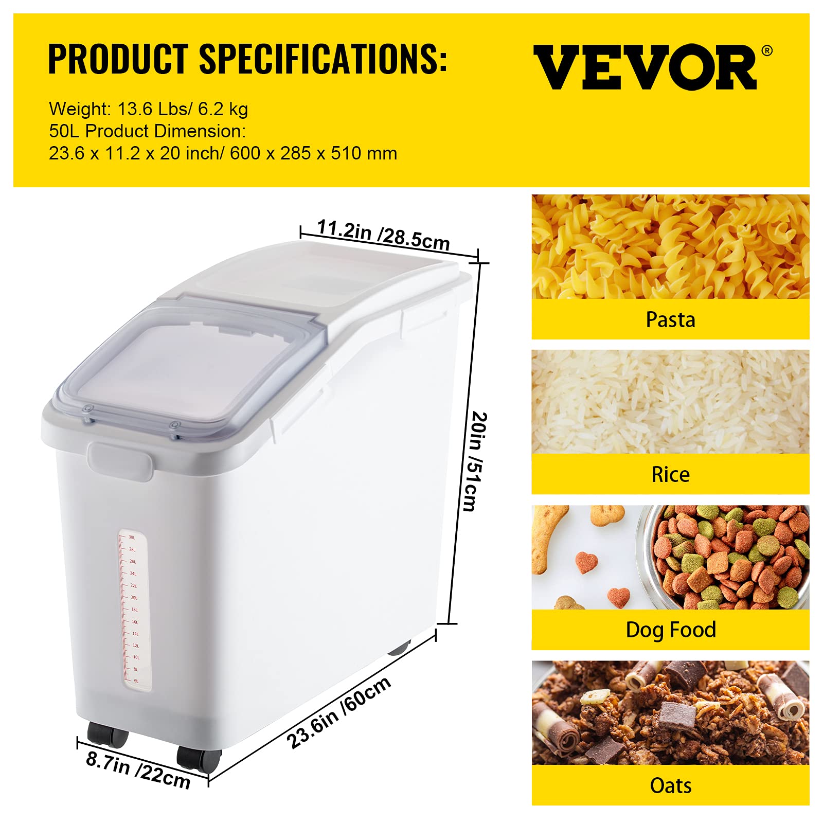 VEVOR organisation professionnelle en cuisine avec ce bac-stockage mobile.