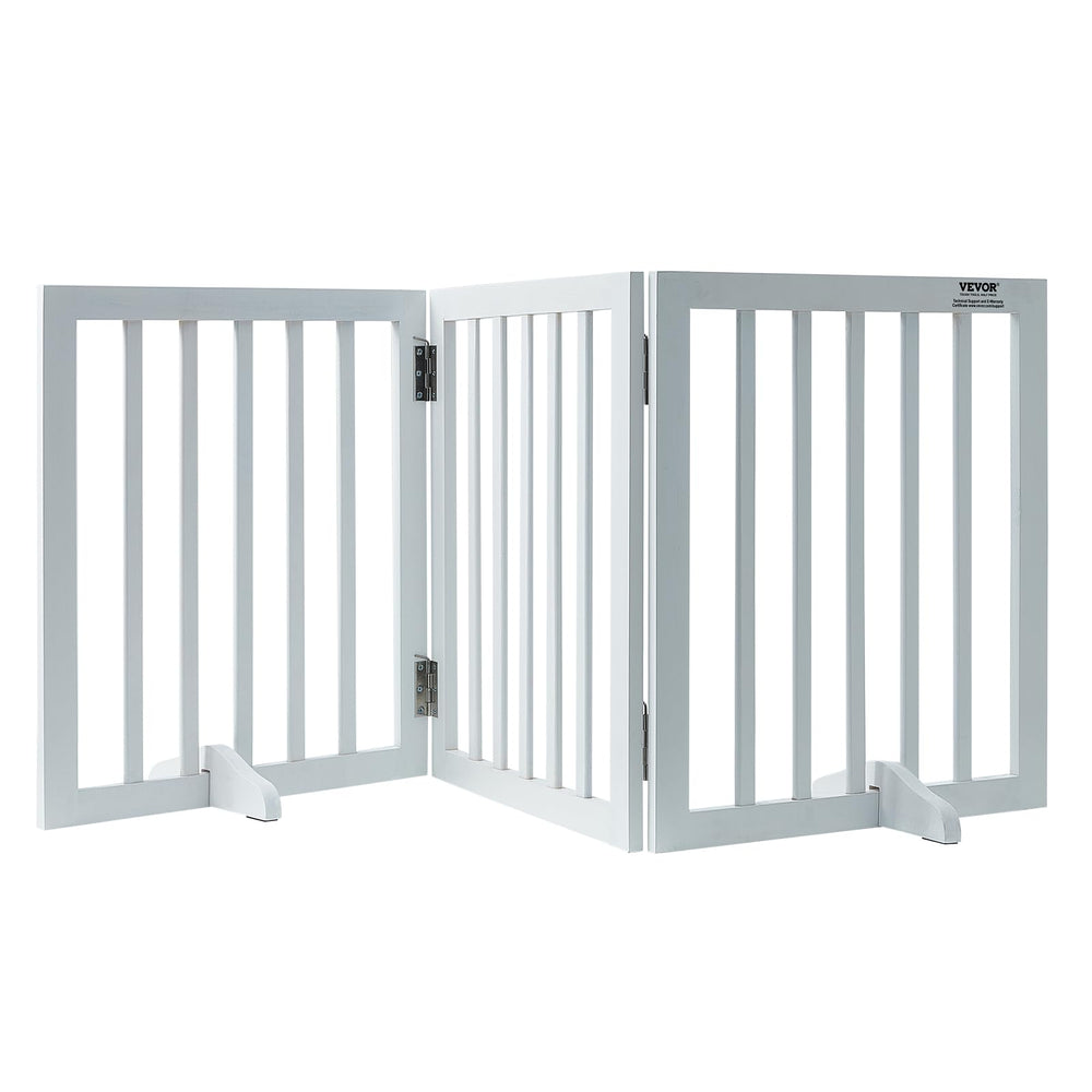 Barrière VEVOR en bois blanc 60 po, allie sécurité et élégance dans le salon.