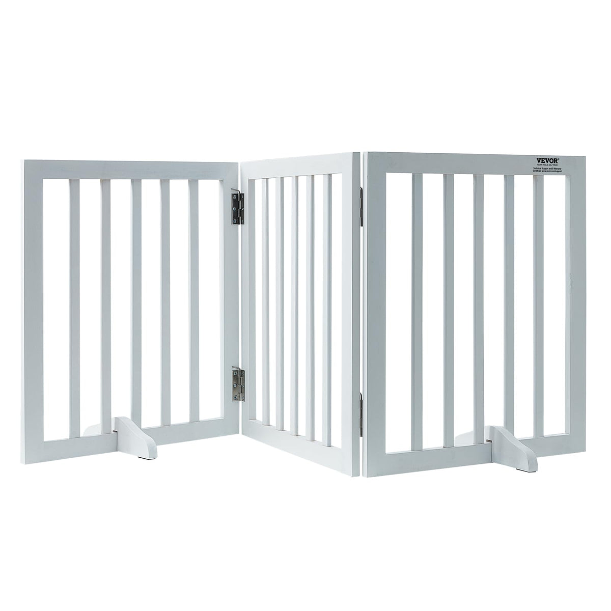 Barrière VEVOR en bois blanc 60 po, allie sécurité et élégance dans le salon.