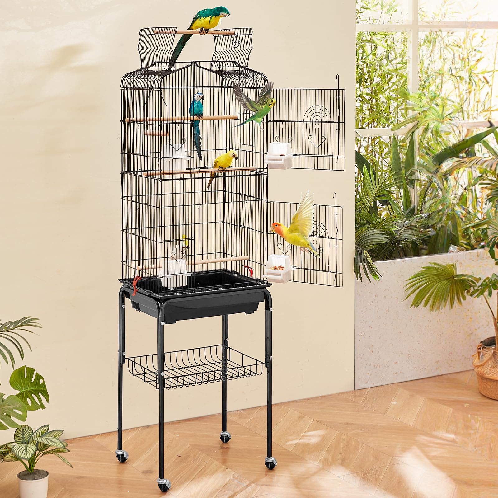 Base rouge de stabilité VEVOR pour une cage robuste