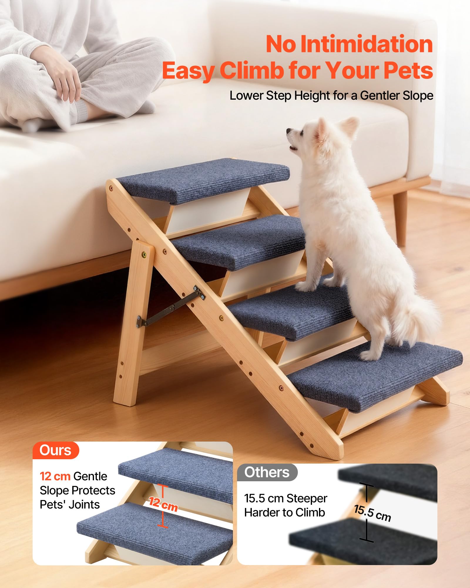 VEVOR escaliers bois animaux revetement doux offre une traction fiable