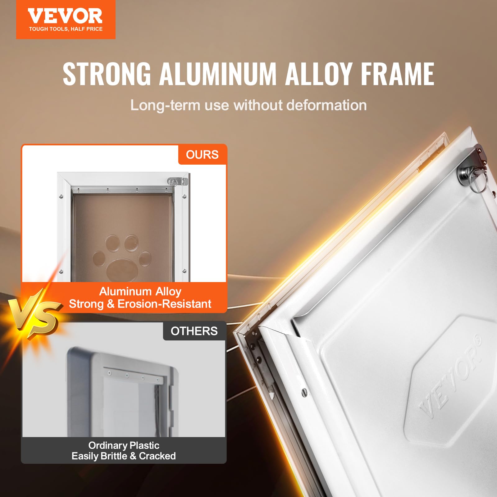 VEVOR cadre-aluminium-blanc: cadre en aluminium blanc pour une installation durable.
