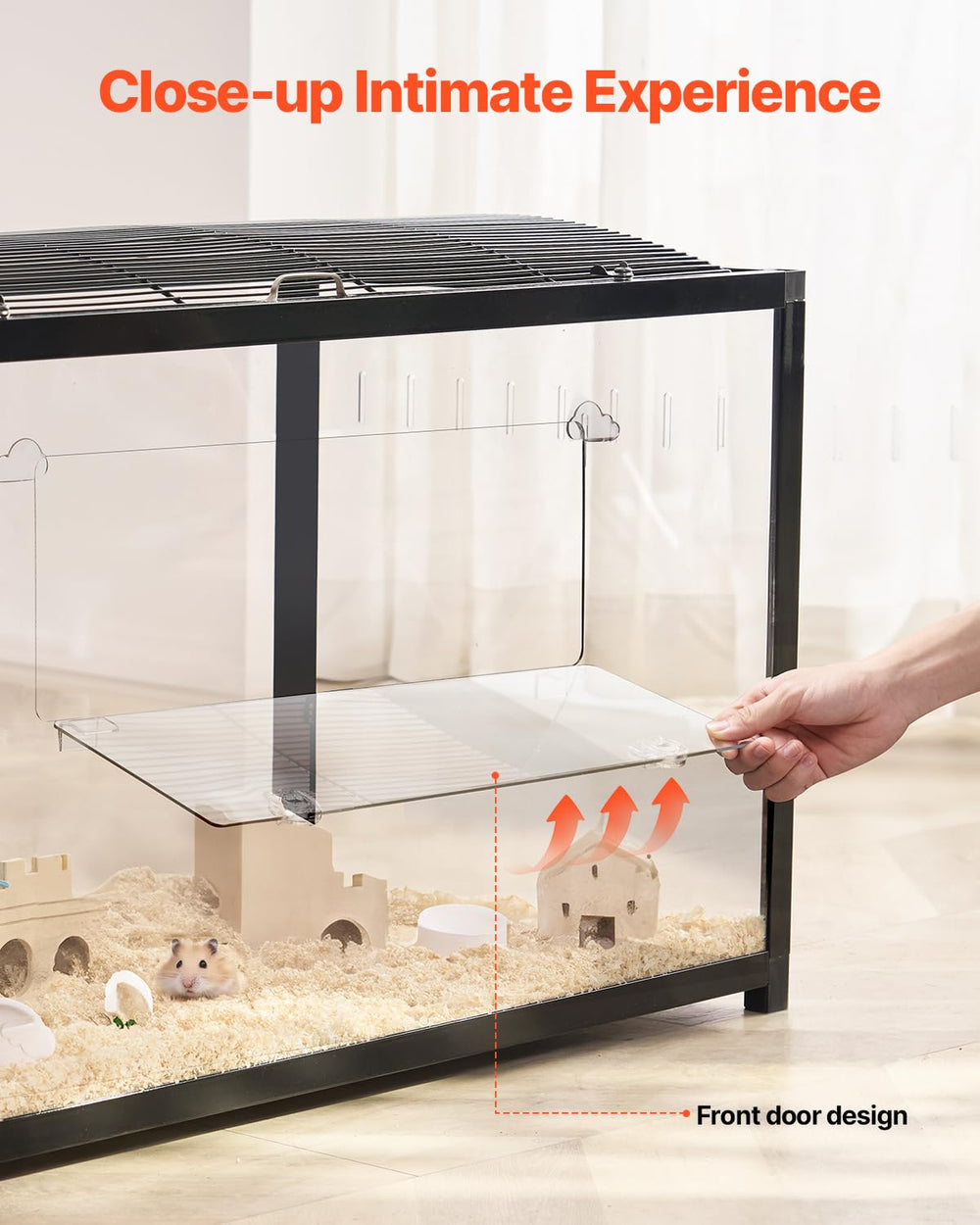 VEVOR cage hamster panneau avant amovible : nettoyage simplifié.