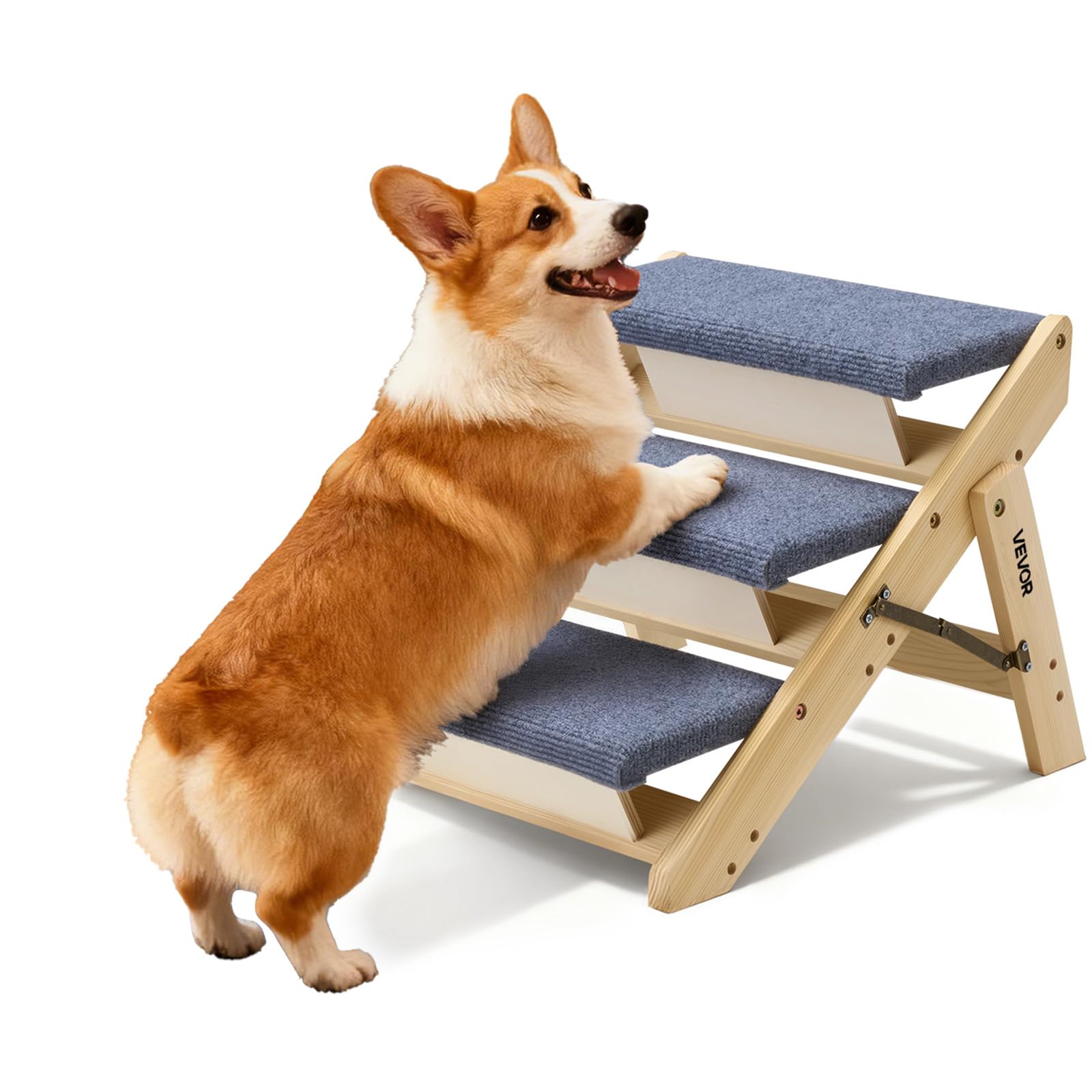 VEVOR escalier bois pour chien 3 étapes stable – accès sûr.