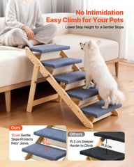 VEVOR escalier chat bois 5 étages, surface antidérapante assure adhérence des pattes.