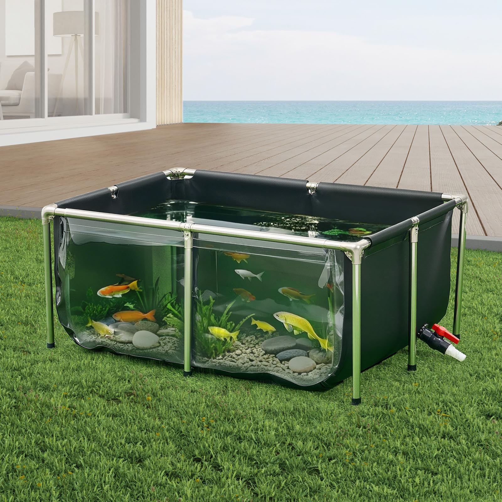 VEVOR grande capacité permet d'accueillir koi, poisson rouge.