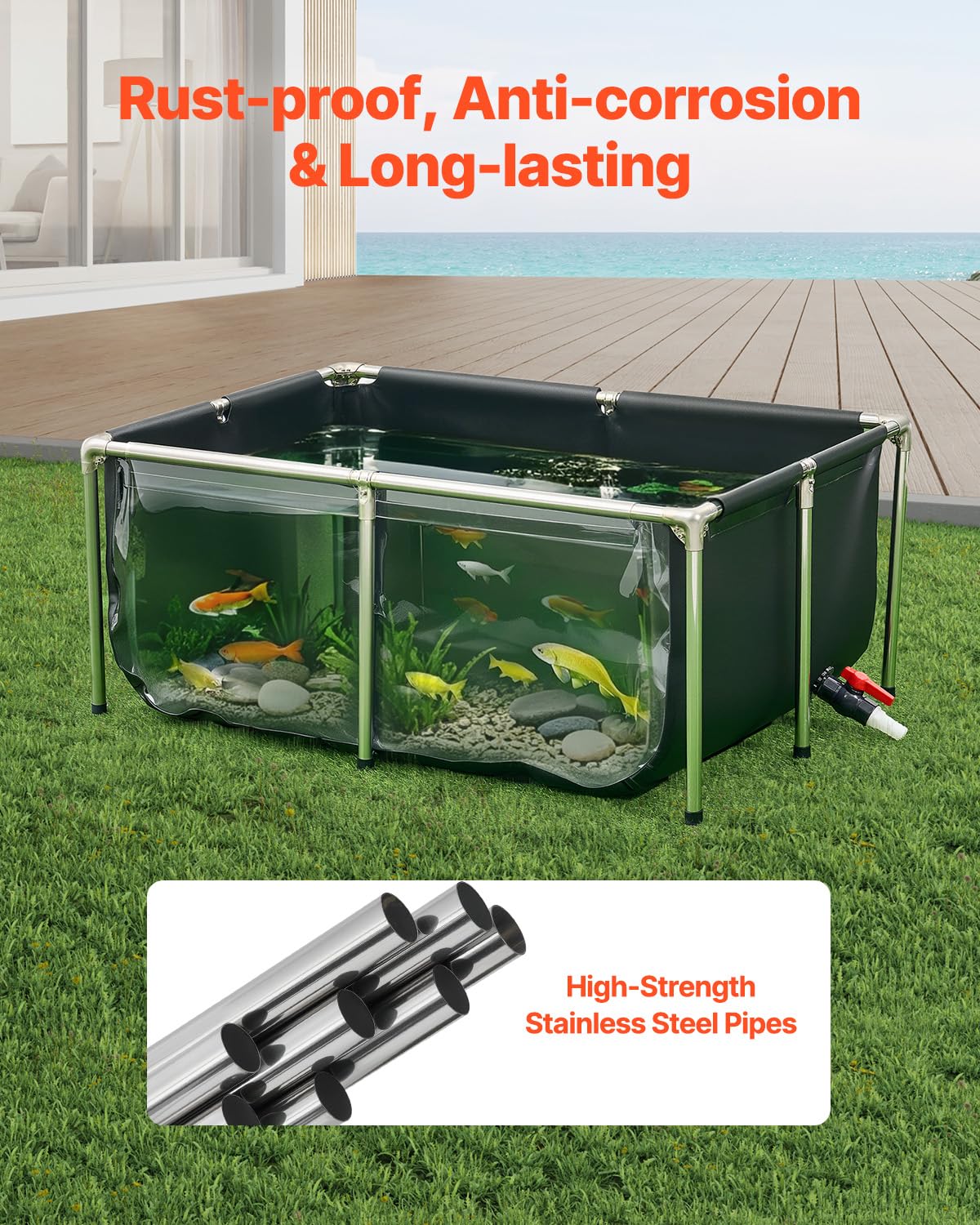 VEVOR panneau de visualisation clair pour admirer les poissons.
