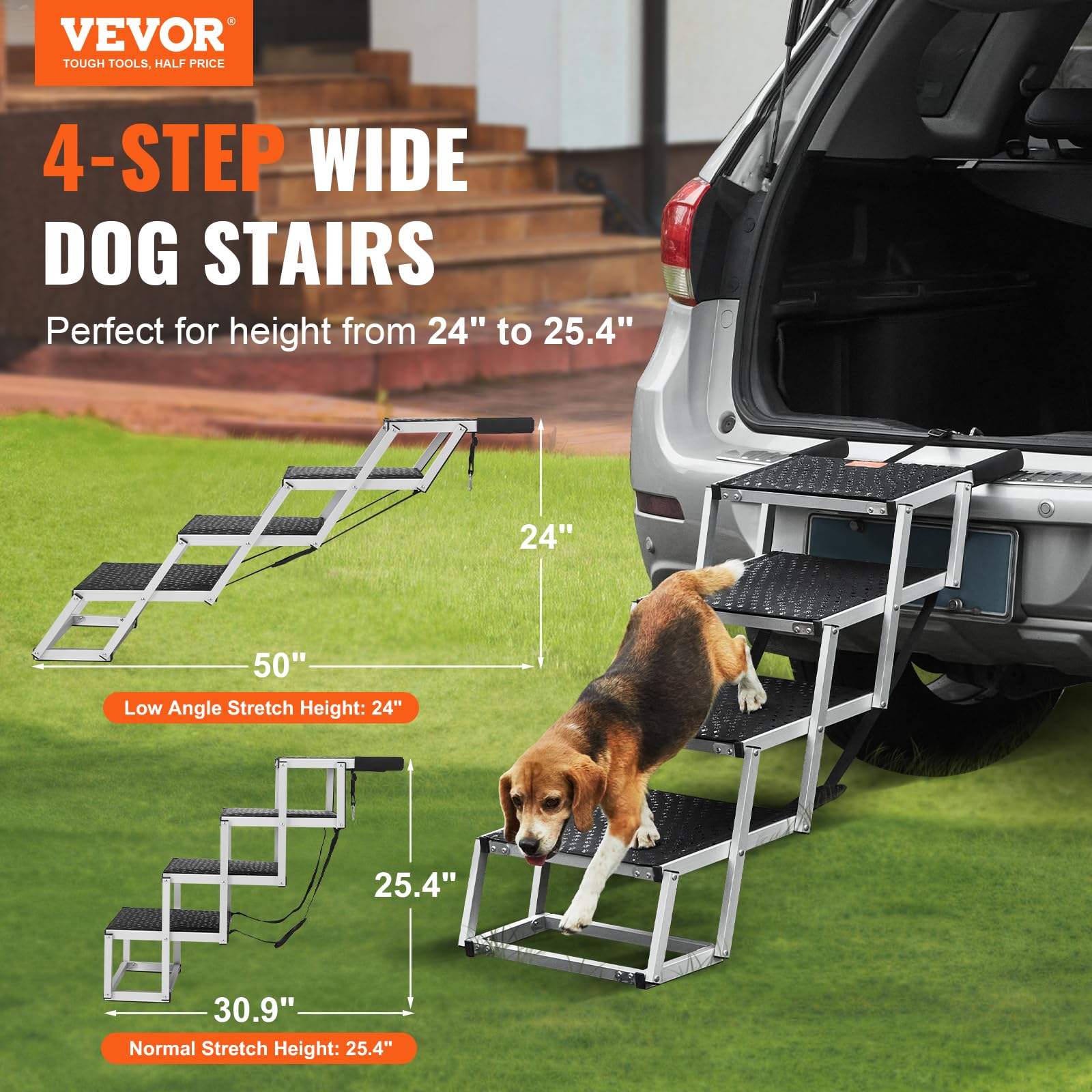 VEVOR Rampe chien anti-dérapante pour montée sécurisée.