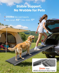 VEVOR rampe pour chien, 43 cm de large, surface antidérapante pour plus de sécurité