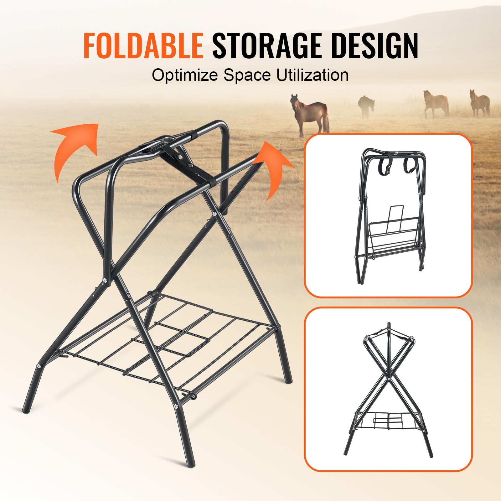 VEVOR rangement-équipement-cheval, rangement polyvalent pour sellerie et vêtements.