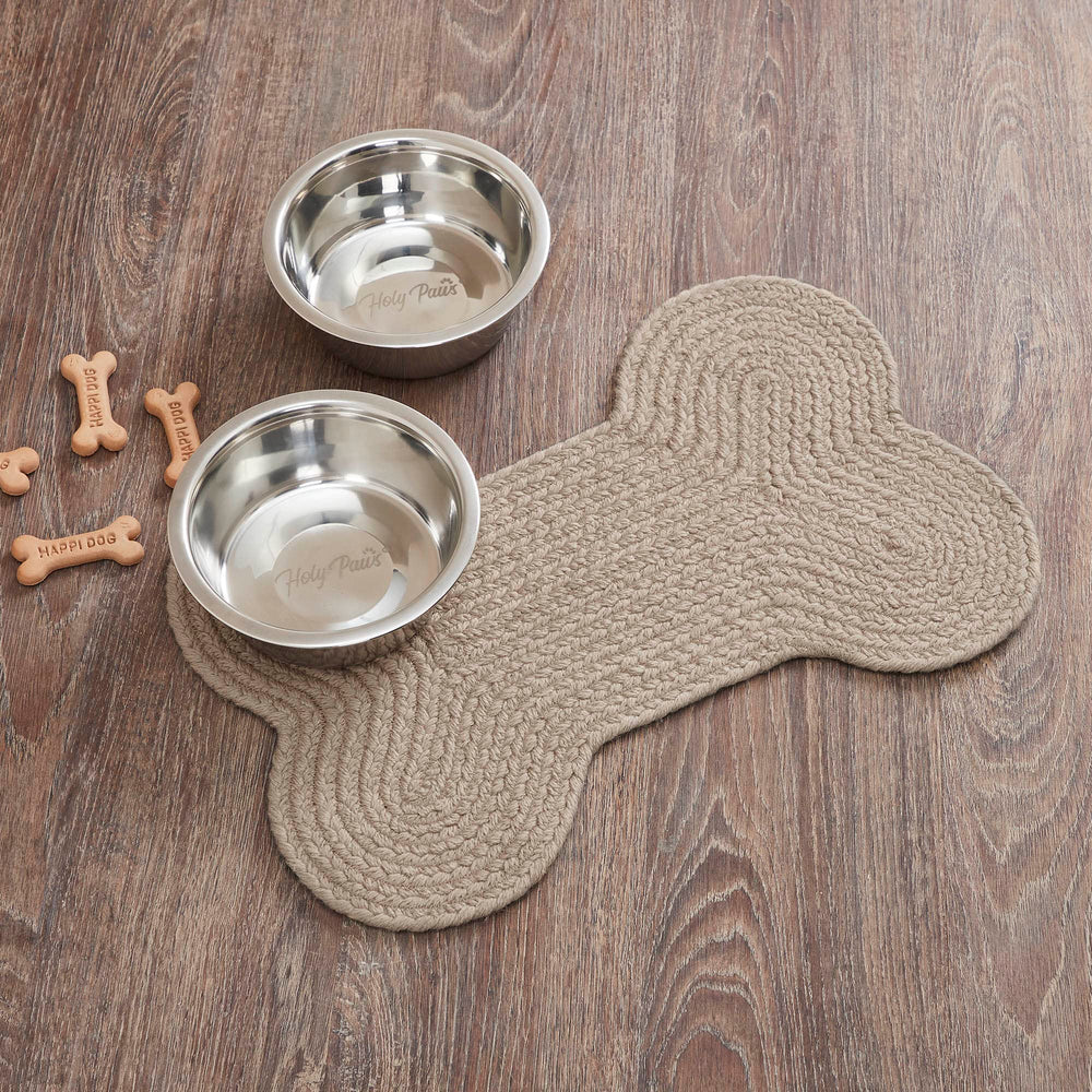 Tapis VHC Brands pour repas d'animaux, motif os, usage intérieur pratique