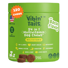 Vibin’ Tails 24 en 1, multivitamines pour chien à mâcher, soutien général.