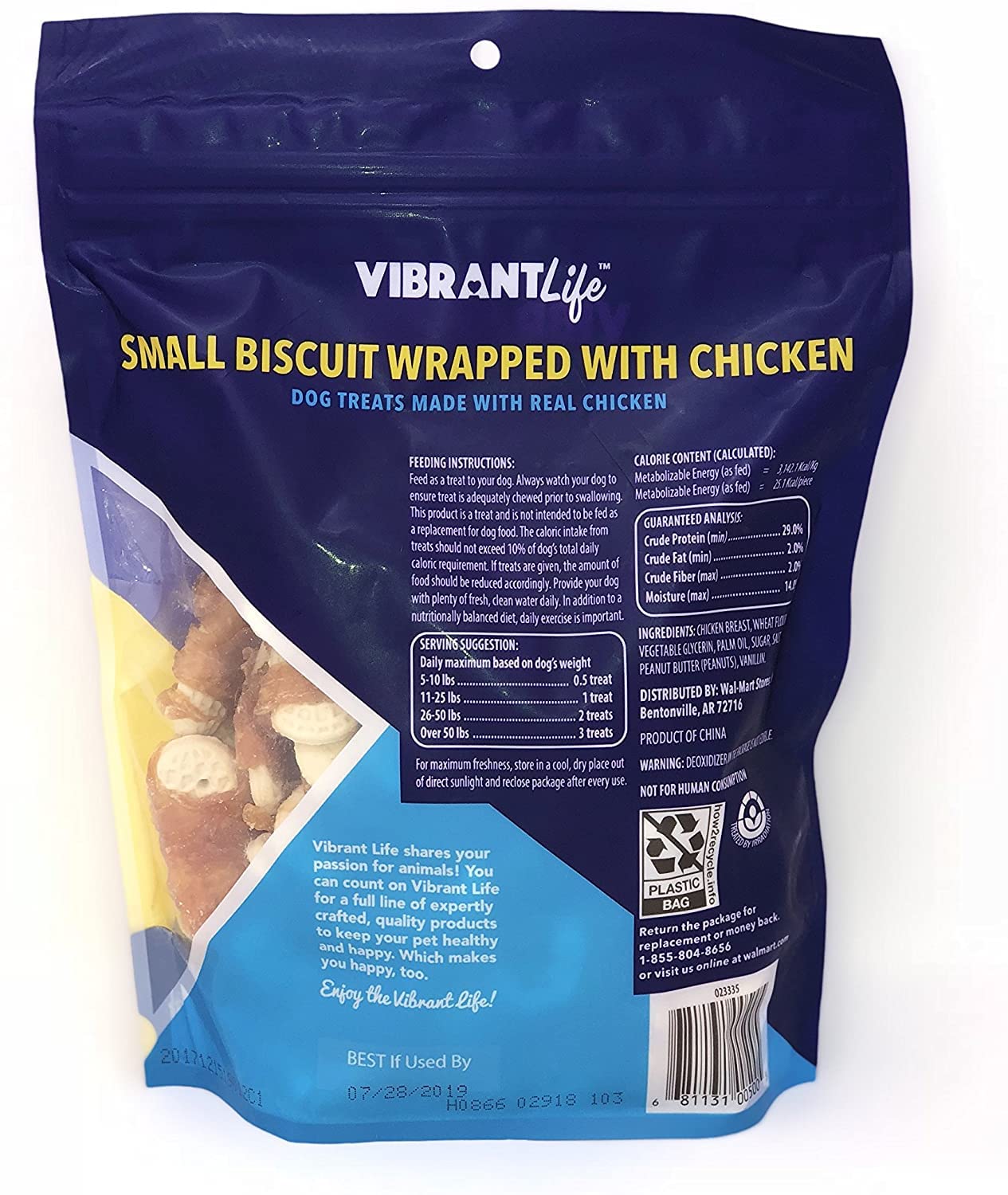 Friandises pour chien au poulet Vibrant Life, parfait pour récompenser l'entraînement.