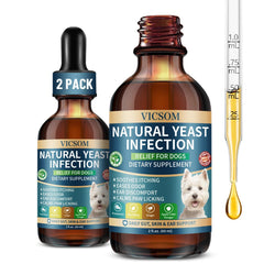 VICSOM: flacon lot de 2, soutien naturel pour démangeaisons et odeurs chez le chien.