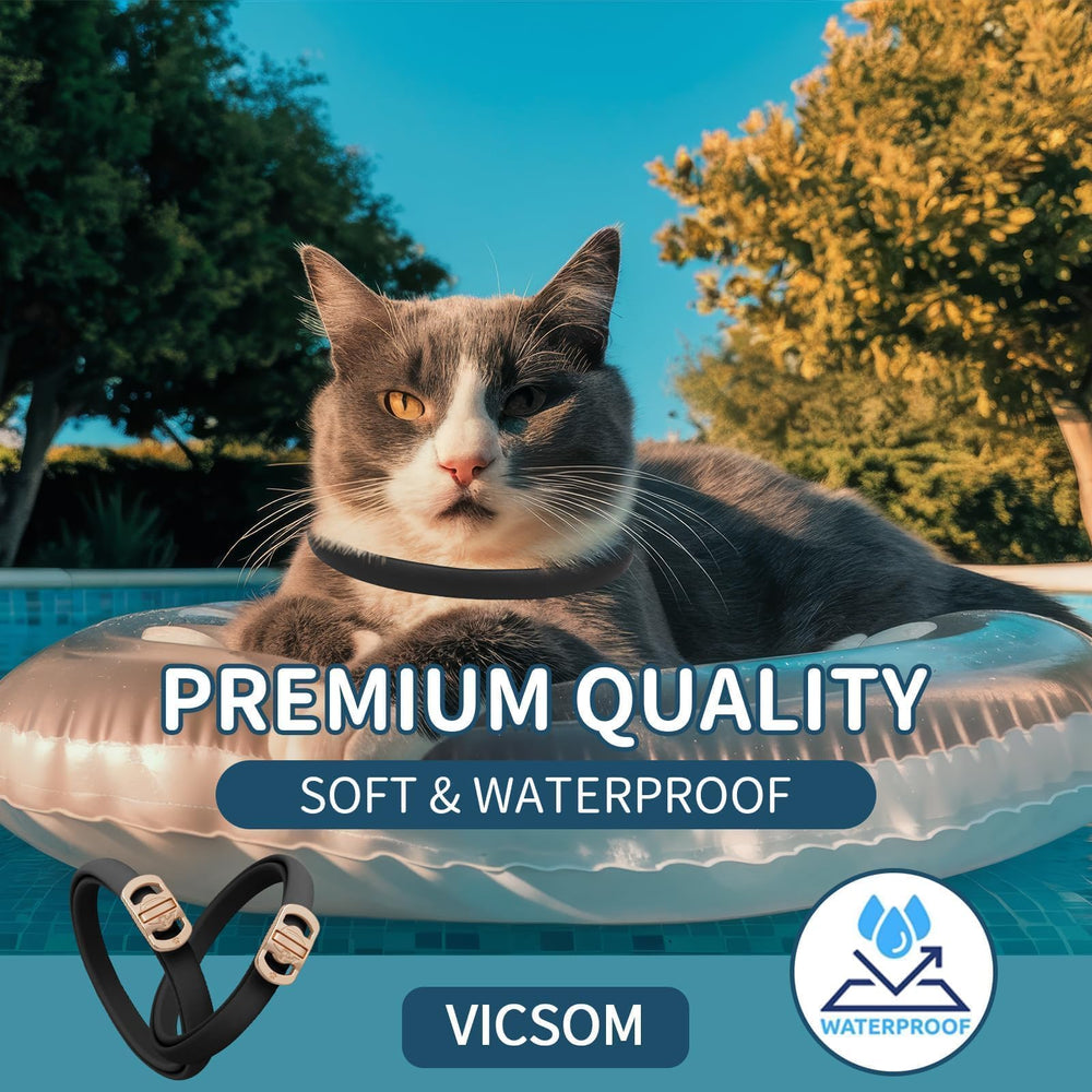 Collier VICSOM chat ajustable jusqu’à 48 cm pour tous les chats.