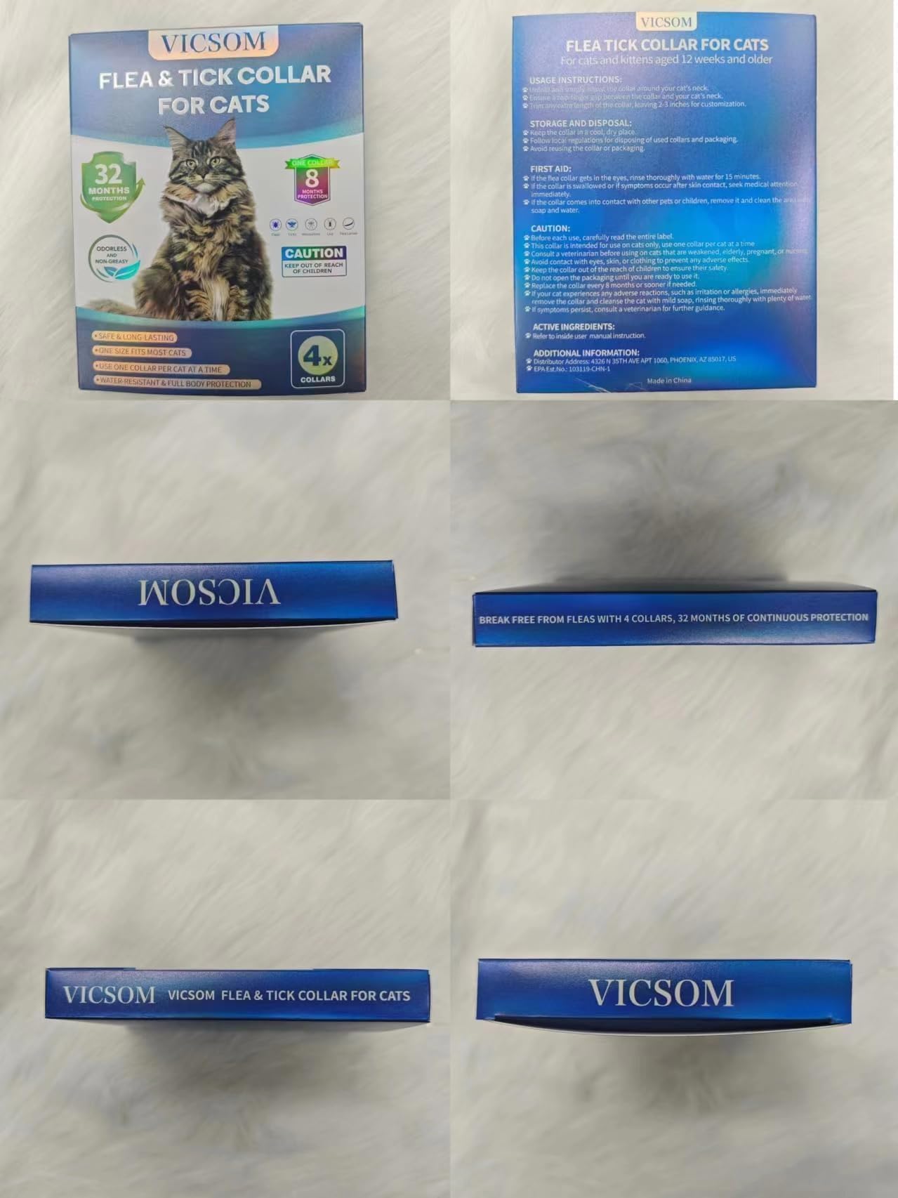 Collier VICSOM chat mécanisme rupture sécurité pour vigilance.