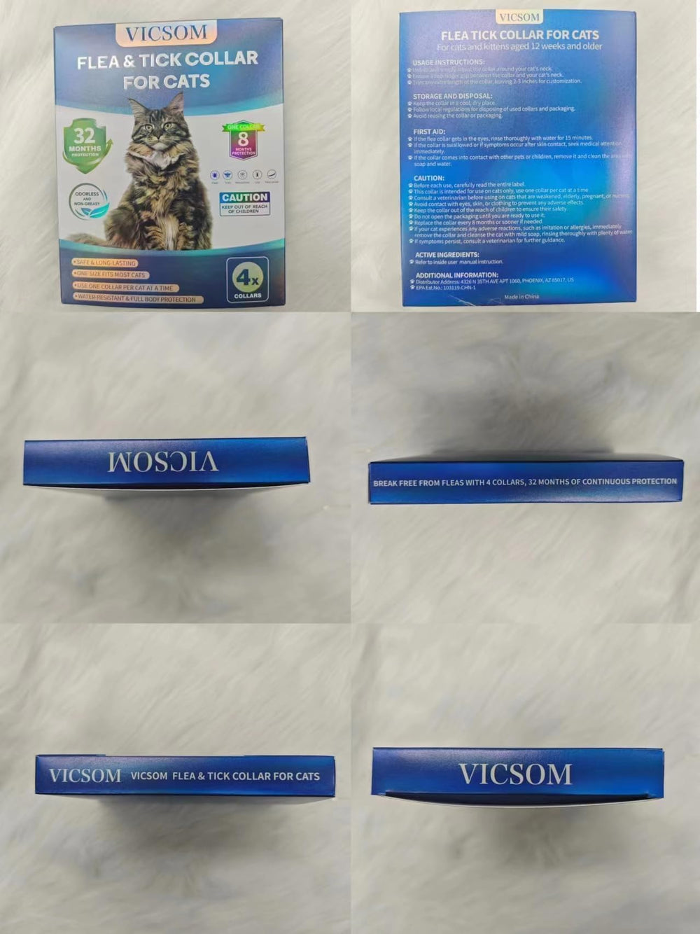 Collier VICSOM chat mécanisme rupture sécurité pour vigilance.