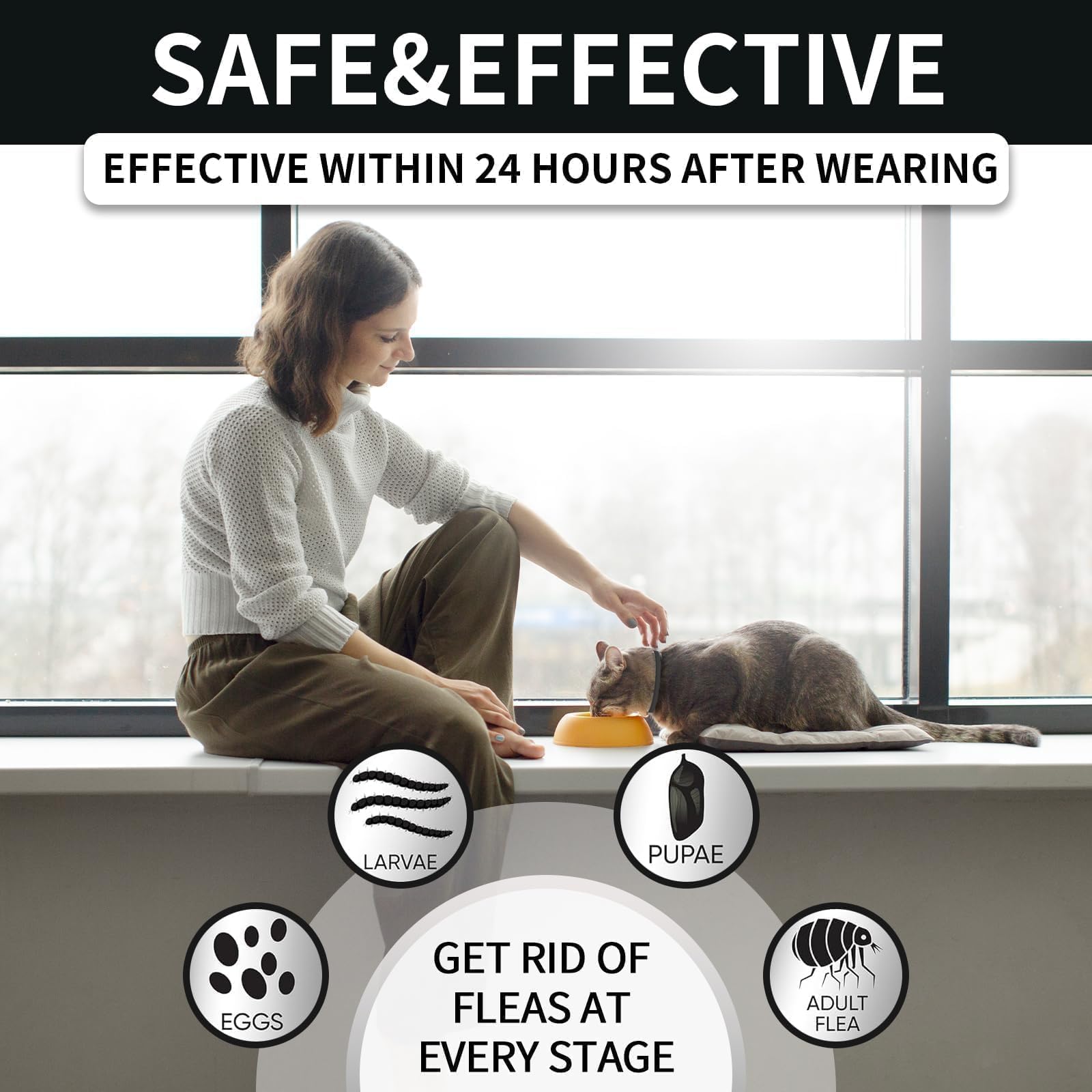 Collier VICSOM pour chat en silicone doux avec bord arrondi.
