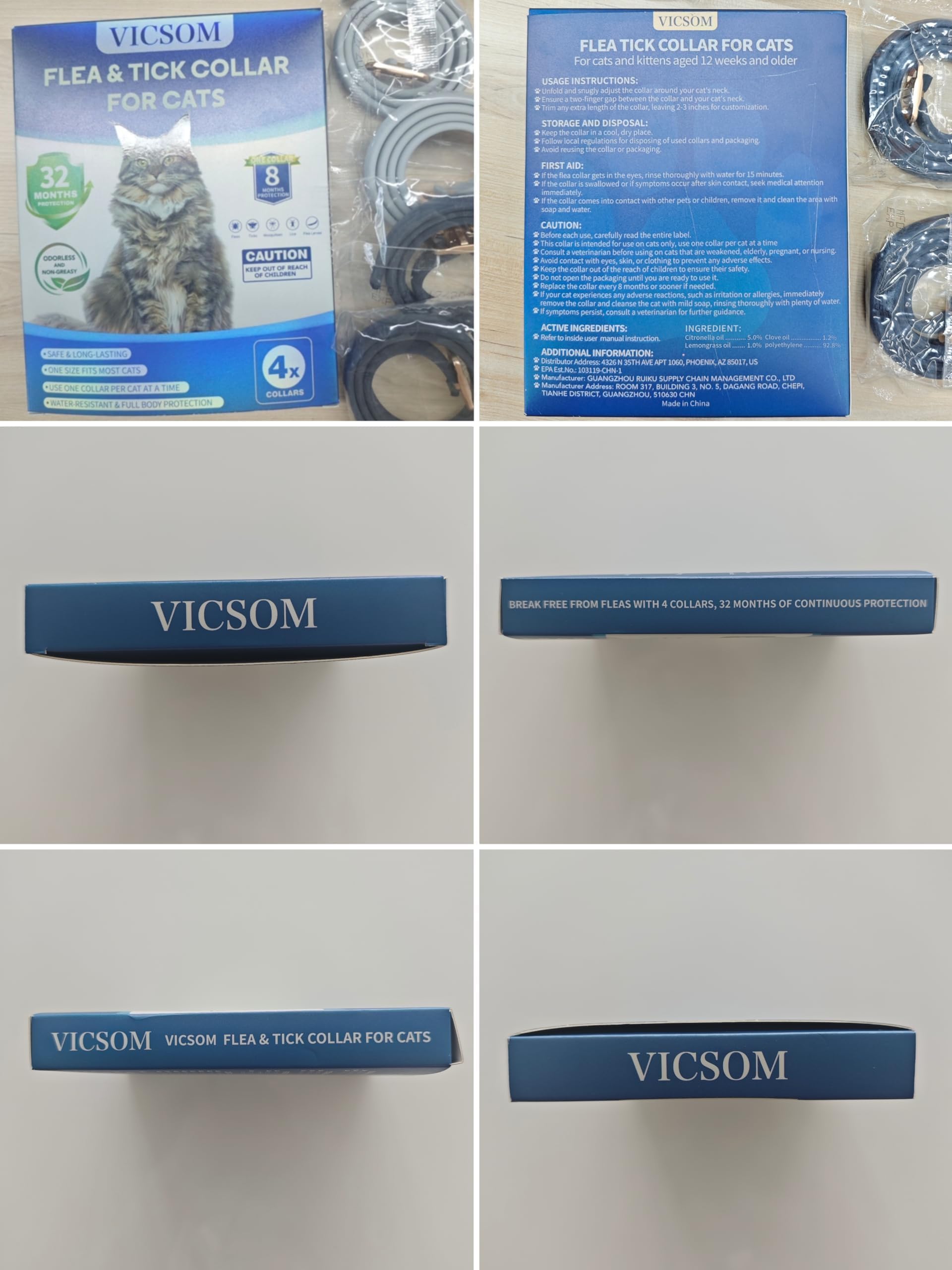Guide d’utilisation inclus pour une pose rapide et efficace du collier VICSOM.