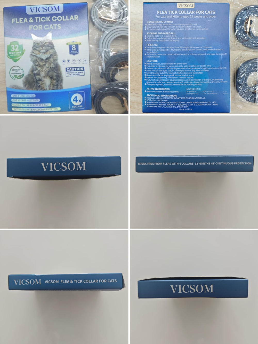 Guide d’utilisation inclus pour une pose rapide et efficace du collier VICSOM.